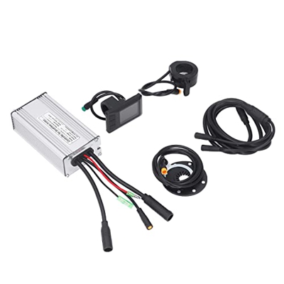 Aoutecen Controlador de Motor sin Escobillas Panel LCD, Controlador de Motor de Bicicleta Eléctrica Buena Disipación de Calor con Línea de Conexión de
