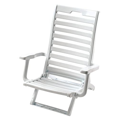 TIENDA EURASIA - Silla Playa, Silla de Playa Plegable, Silla Plegable de Plastico, Color Blanco, Estructura Ligera y Resistente, Sillas Playa (1140-72
