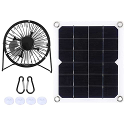 XYQSH 10W 6V Ventilador Alimentado por Panel Solar, USB porttil IP65 Impermeable Ventilador Solar para Tico, para Casas de Perros, invernaderos, cober en oferta