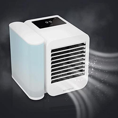 Ventilador de Aire Acondicionado Móvil 3 en 1/Humidificador USB/Mini Purificador, Enfriador Aire Escritorio Portátil Ventilador Sobremesa Personal, Re