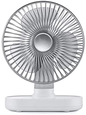 XiangWen Ventilador de escritorio pequeño USB portátil Ventilador de escritorio giratorio Ventilador silencioso Recargable Adecuado para la oficina en