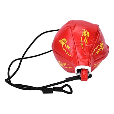 Bola de Velocidad de Boxeo Muay Thai de Doble Extremo para Entrenamiento Deportivo para Adolescentes Y Adultos(rojo)