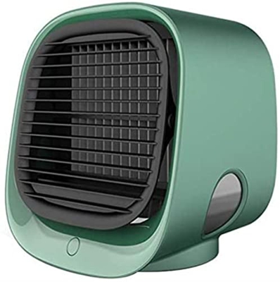 Ventilador frío Hogar Carga USB Mini Ventilador Aire Acondicionado Ventilador Escritorio en el hogar Enfriador de Aire Portátil Adecuado para la Ofici