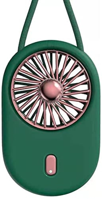 XiangWen Cordón de verano colgante cuello sin hojas ventilador plegable de escritorio portátil perezoso carga USB mini silencio adecuado para el hogar