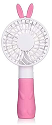 Creative Princess Rabbit Cute Mini Handheld Fan Ventilador de Carga USB Portable Mute Small Fan Adecuado para la Oficina en el hogar Deportes al Aire  en oferta