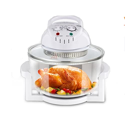 JJJ Freidora de Aire 12L, Horno de Onda de luz Visual Inteligente Horno de freidora eléctrica Multifuncional Horno de Aire Caliente, 1200W