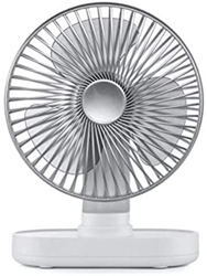 Ventilador de Escritorio pequeño USB USB Desk Bank Desk Swing Desk Ventilador silencioso Ventilador Recargable Adecuado para la Oficina en casa Autori en oferta