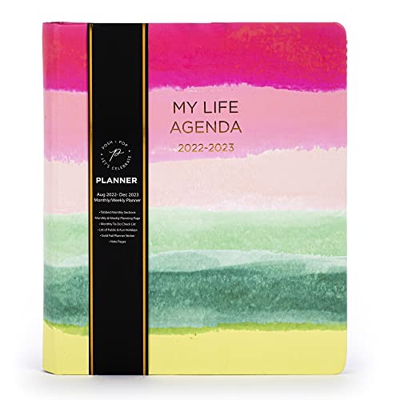Tri-Coastal Design - Posh+Pop| Agenda 16 meses semanales | De agosto 2022 a diciembre de 2023 | Tapa encuadernada de color | Contiene pegatinas, divis