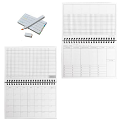 Focusynn- Agenda planificador semanal y mensual. Juego de 2 libretas organizador espiral. Organizador de listas de tareas. Planificador de productivid características