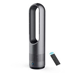Enfriador y calentador de ventilador integrado,ventilador de torre de calentador sin aspas,calentador de 1400W,control remoto,ventilador de 8 velocida características