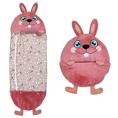 Bolso para dormir para niños 2 en 1 Bolso para dormir para niños para niños con almohada, 64.9 * 27.55 En pulgada Bolso para dormir para niños plegabl