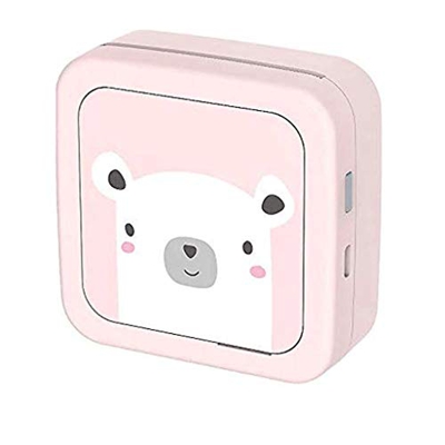 KJHD Impresora portátil de Bolsillo Mini Bluetooth Etiqueta térmica de Recibos Impresora Compatible Fotos de Estilo Retro, Mini Asistente Vida, Buen R