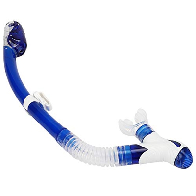 Tubo de Respiración Seco, Tubo de Respiración de Buceo, Boquilla de Silicona Flexible Y Segura, Escape Unidireccional para Accesorios Subacuáticos(Azu
