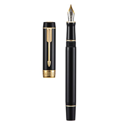 Jinhao 100 mini pluma estilográfica clásica con ribete dorado, punta extrafina con convertidor y estuche de metal en oferta