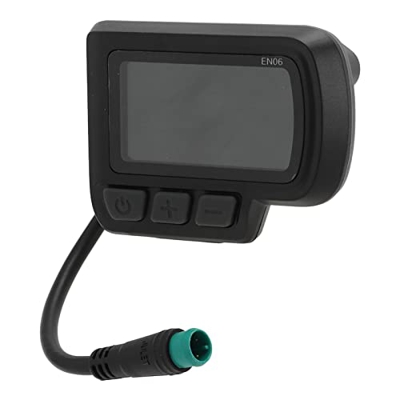 Teror Medidor de Pantalla de Bicicleta eléctrica, Bicicleta eléctrica EN06 Medidor de Pantalla LCD con Pantalla de Velocidad de alimentación USB para 