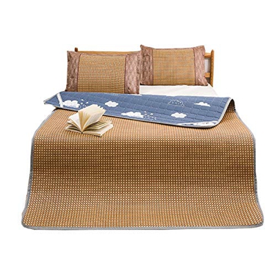 XJZHANG Colchoneta de Dormir de Verano Colchoneta de bambú Colchoneta King Colchoneta de Aire Acondicionado Plegable de Doble Cara Colchón de ratán Qu
