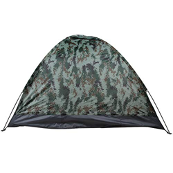 Les-Theresa 3-4 persona portátil Camo de una sola capa refugio tienda de campaña para acampar al aire libre senderismo mochilero playa características