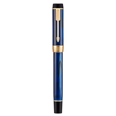 Jinhao 100 Mini Classic Pluma Estilográfica Galaxy Celluloid, punta fina con convertidor y estuche de metal
