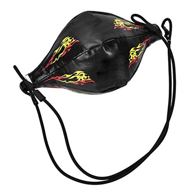 Bola de Velocidad de Boxeo Muay Thai de Doble Extremo para Entrenamiento Deportivo para Adolescentes Y Adultos(Negro)