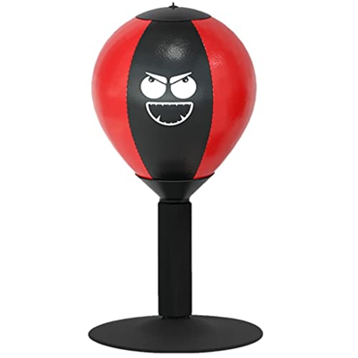 Bola De Velocidad De Mesa, Pelota De Boxeo con Base De Succión Fuerte, Resorte De Bola Y Metal Fuerte, Bola De Reflejos De Perforación, Speed ​​Bag (S