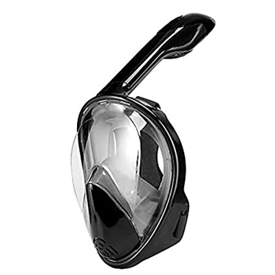 Snorkel subacuático de 180 ° Máscara de esnórquel de Silicona de Cara Completa, Tipo seco Máscara de Buceo de Boca Plana Adecuada para Adultos y niños