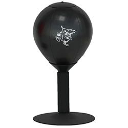 Pelota De Boxeo De Mesa, Bola De Velocidad con Fuerte Base De Succión, Bola Duradera Y Resorte De Metal, Bola De Reflejos, Bolsa De Velocidad (S : 37c características