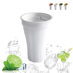 Slushie Maker Cup Maquina Hacer Helados Caseros Double Layer Squeeze Cup, for Kids and Family,Children Gift (Color : White) características
