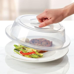 Tapa Microondas libre BPA de plástico transparente de 24 cm características