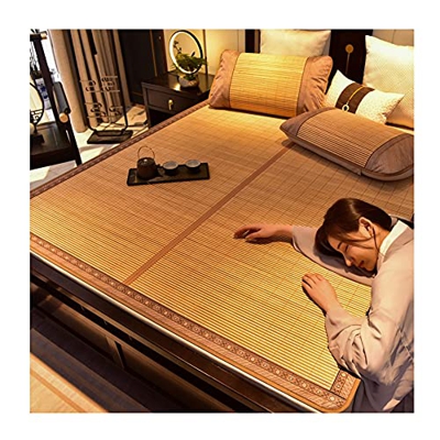 Colchoneta de bambú, colchonetas refrescantes para el verano, suave y transpirable, absorbe el sudor, almohadilla de ratán, ropa de cama para dormir p