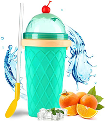 New Slushie Maker Cup, DIY Magic Quick Frozen Smoothies Cup, Milk Shake Ice Cream Maker, sin BPA, Adecuado para familias, Fiestas de cumpleaños,Verde precio
