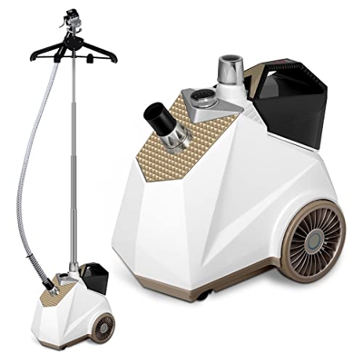 WOLTU Plancha de Vapor Vertical Altura y Temperatura Ajustable 3,8L Depósito de agua Vaporizador de Prendas 2200W para Eliminar Arrugas con Accesorios