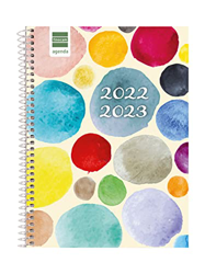 Finocam - Agenda 2022 2023 Básica Semana Vista Horizontal Septiembre 2022 - Junio 2023 (curso lectivo) + Julio y Agosto resumidos Colores Español características