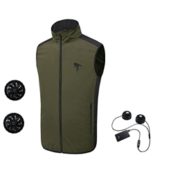 borfieon Camisa de Aire Portátil Sin Mangas, Chaqueta de Bicicleta con Aire Acondicionado de Verano, Chaleco de Enfriamiento Oculto Portátil Ropa con  características