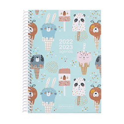 MIQUELRIUS - Agenda septiembre 2022 junio 2023 - Semana Vista - Tamaño Plus 15 x 21,3 cm - Bilingüe: español, inglés - Junior - Helados precio