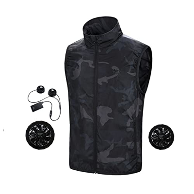 borfieon Airshirt Portátil Sin Mangas, Chaleco de Ventilador Portátil, Chaleco de Enfriamiento Oculto Usable Ropa con Aire Acondicionado Refrigeración