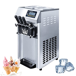 Máquina Comercial De Helado Suave, Máquina Eléctrica Para Hacer Helados 1250w, Máquina Para Hacer Helados 3 Sabores, Panel Lcd Limpieza Automática Y F precio