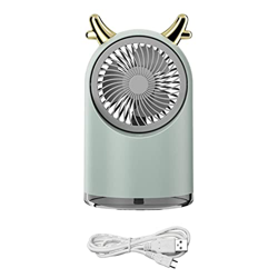 perfk Ventilador de Aire Acondicionado, Ventilador de Niebla de pulverización de Agua, Mini Ventilador portátil USB Recargable de 3 Hojas, Ventilador  características