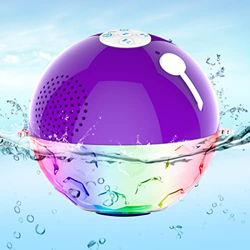 Altavoz Bluetooth portátil - Altavoz Bluetooth Impermeable IPX7 con Luces de Colores, Altavoz Bluetooth Flotante Doble, Llamada Manos Libres para bañe en oferta