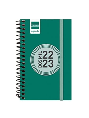 Finocam - Agenda 2022 2023 Espir Color Semana Vista Horizontal Septiembre 2022 - Agosto 2023 (12 meses) Verde Español
