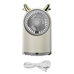 perfk Ventilador de Aire Acondicionado, Ventilador de Niebla de pulverización de Agua, Mini Ventilador portátil USB Recargable de 3 Hojas, Ventilador  en oferta