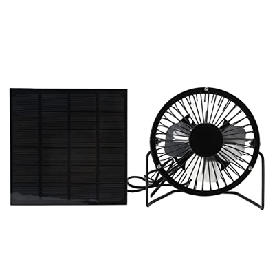 Ventilador de Panel Solar, 3W 6V Ventilador Solar de Silicio Policristalino Ventilador Solar Ultra Silencioso USB Mini Ventilador de Refrigeración Ven