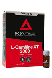 Bodyathlon - L Carnitina 2000 Líquida Extreme XT - Con Taurina y Guaraná - Suplemento Deportivo – Alta concentración - 20 Viales Sabor Tropical en oferta