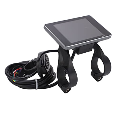 Luqeeg Panel de Visualización LCD para Bicicleta Eléctrica - 36V 48V M6 Medidor de Pantalla LCD Medidor de Potencia de Bicicleta con Enchufe SM de 5 P