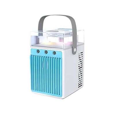 NESKTS Enfriador de aire portátil, 3 en 1, mini acondicionador de aire personal, enfriador evaporativo de aire acondicionado con luces LED para habita