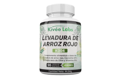 Kivéelabs Levadura de arroz rojo - Coenzima Q10 - Levadura roja de arroz baja tu colesterol - 90 capsulas 496MG levadura arroz rojo - Sin gluten, Vega