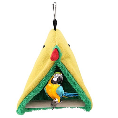 Nido de Loro, Hamaca de Loro para Pájaros, Cabaña de Felpa, Cama de Tienda, Casa de Nido de Invierno, Cama de Dormir Cálida para Escondite de Pájaros,