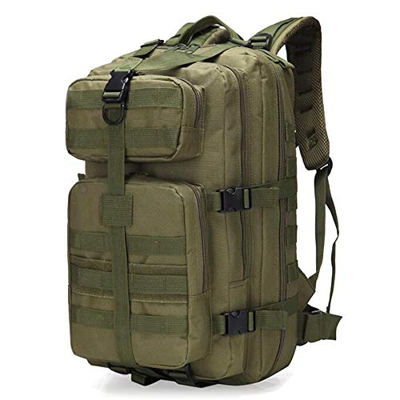 SPAHER Mochila Militar, Impermeable Ejercito Verde Mochila Tactica Molle Assault Pack Gran Capacidad 40L Mochila Montaña Hombre Mujer para Trekking, S