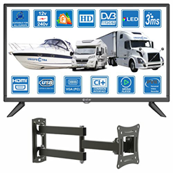 Autocaravanas Cravana Camper Barco 12V 220V 24“ LED HD Digital TV DVB-T2/C/S2 TDT, Cable, Satélite USB PVR & Reproductor Multimedia, VGA & HDMI Monito en oferta