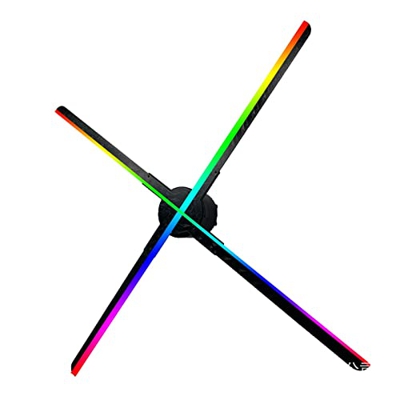 3D Hologram Fan Holographic 3D Projection Lamp Naked Eye Stereo Suspension Air Imaging Led Fan Dazzling Screen 56cm Advertising Machine for Store Shop