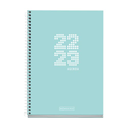 MIQUELRIUS - Agenda septiembre 2022 agosto 2023 - Día Página - Tamaño Plus 15 x 21,3 cm - Bilingüe: español, inglés - School - Azul características